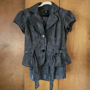 BCX dark gray slacks and jacket set