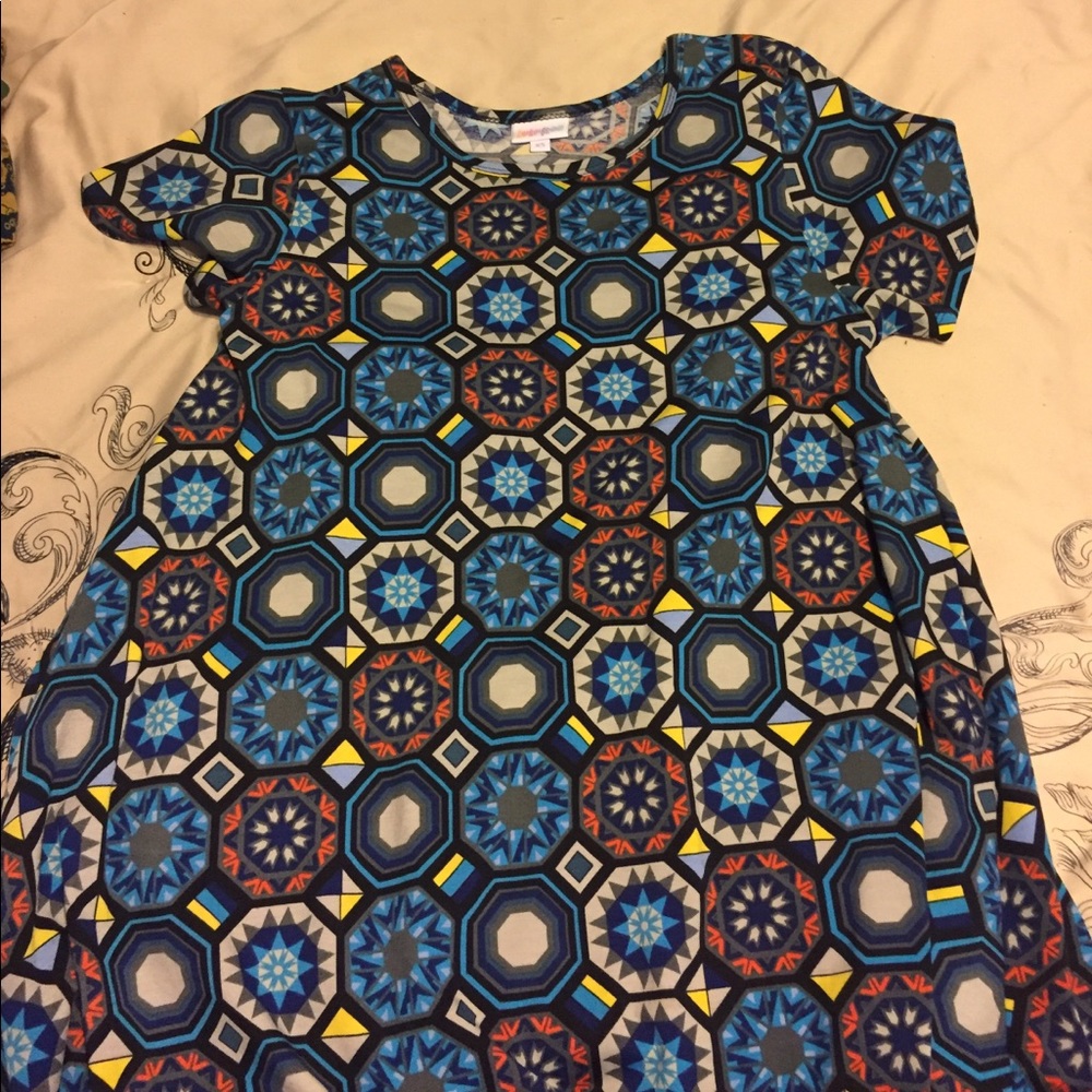 Lularoe Carly Dress XS Geometric