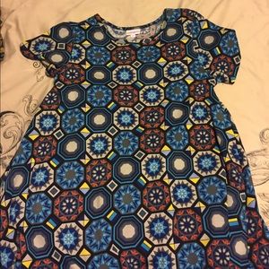 Lularoe Carly Dress XS Geometric