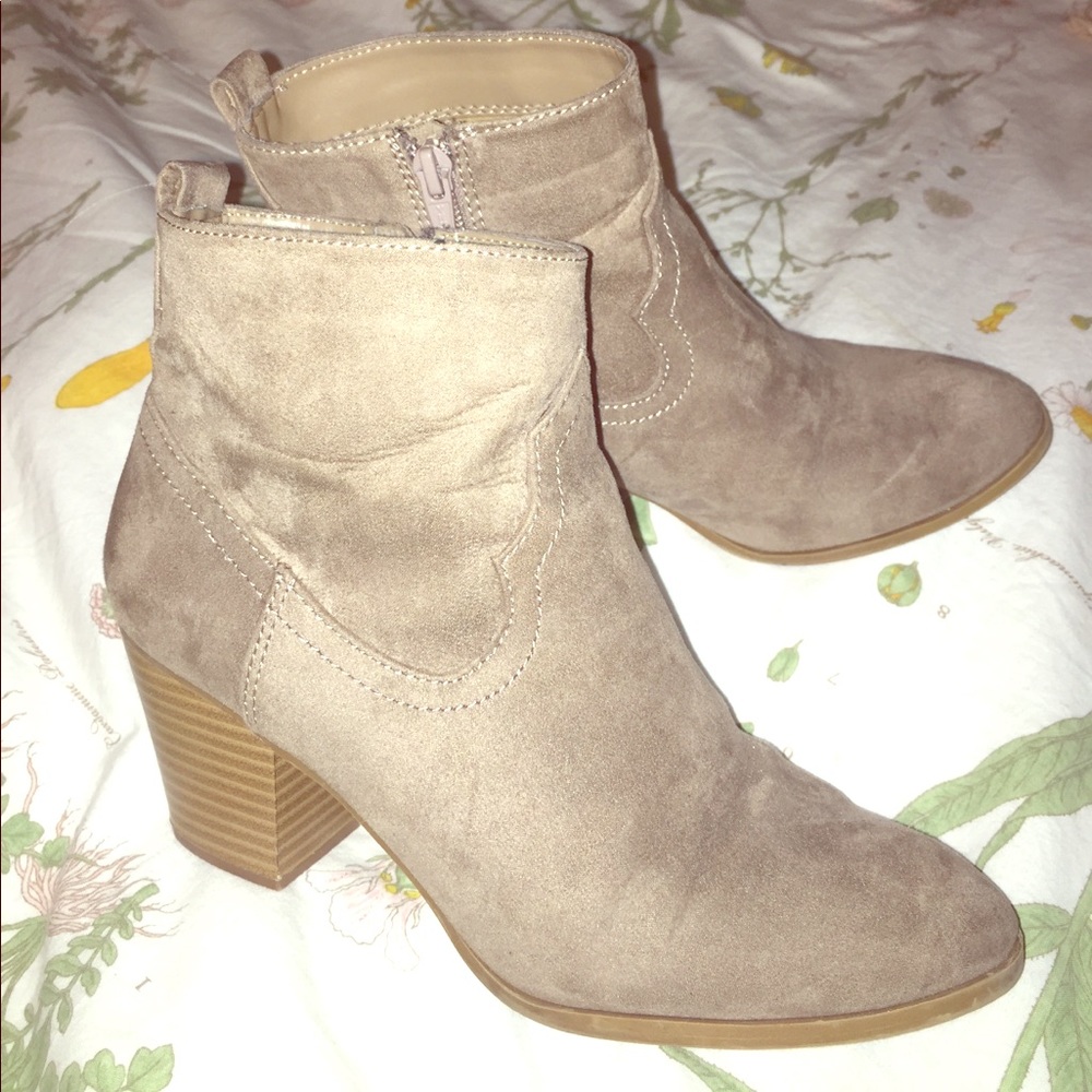 Express Taupe Booties