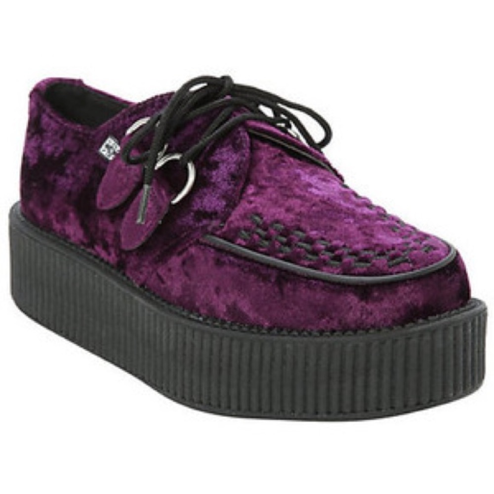TUK vegan velvet purple haze creepers