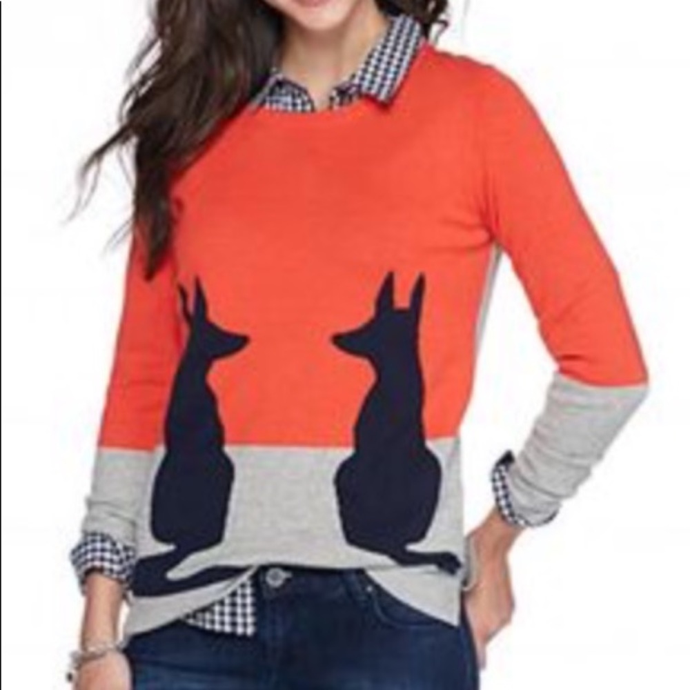 NWOT Crown and Ivy Crewneck Fox Sweater- XL