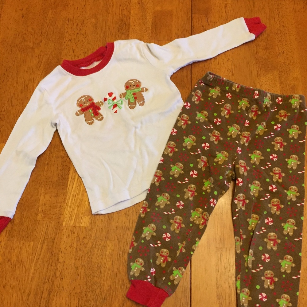 Cre8ions Gingerbread Christmas Pajama Set Size 3T