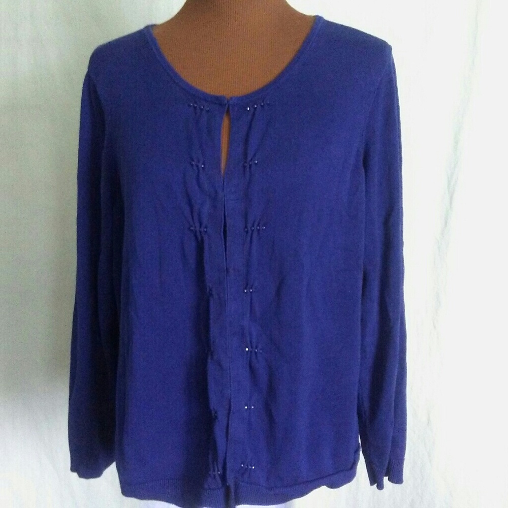 Cold Water Creek blue cardigan