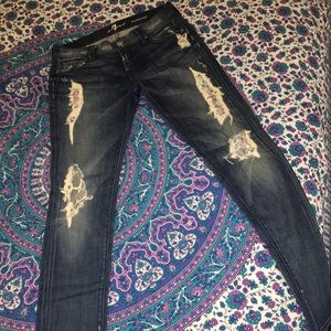 7 for all mankind Roxanne Distressed peekaboo jean