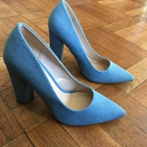 Denim heels