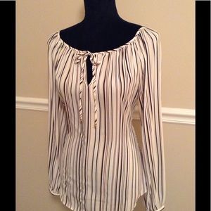 Striped White House Black Market blouse