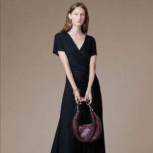 DIANE VON FURSTENBERG Neck Ruched Midi Dress