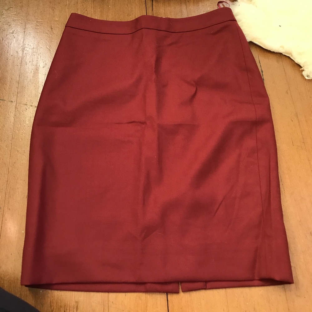 Burgundy no. 2 pencil skirt J.Crew