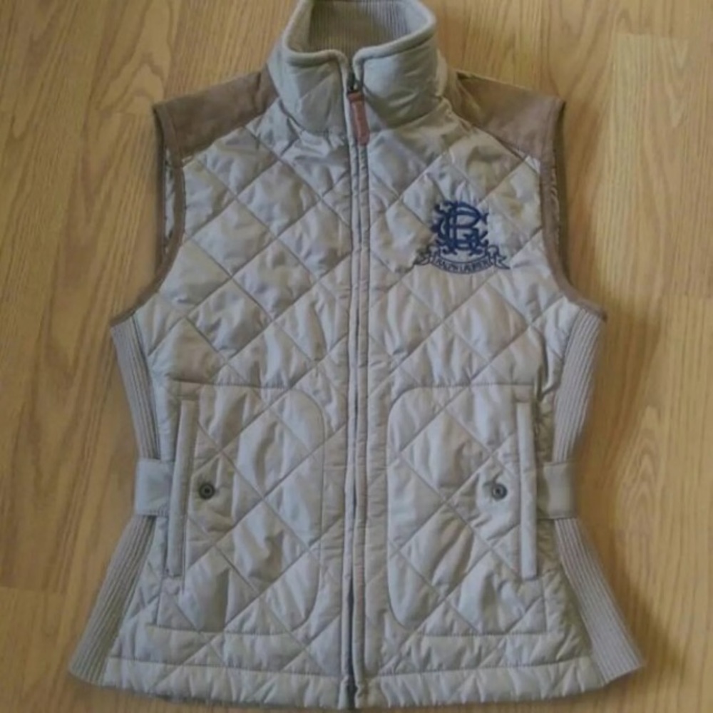 Ralph Lauren quilted suede vest
