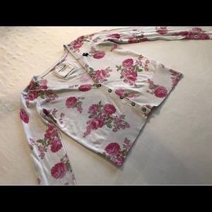 Abercrombie Fitch Floral Cardigan Large Sweater