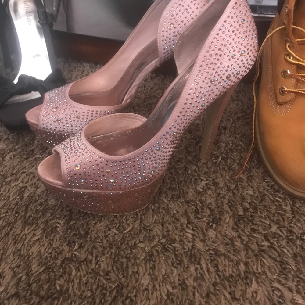 Swarovski crystal 6 inch heels