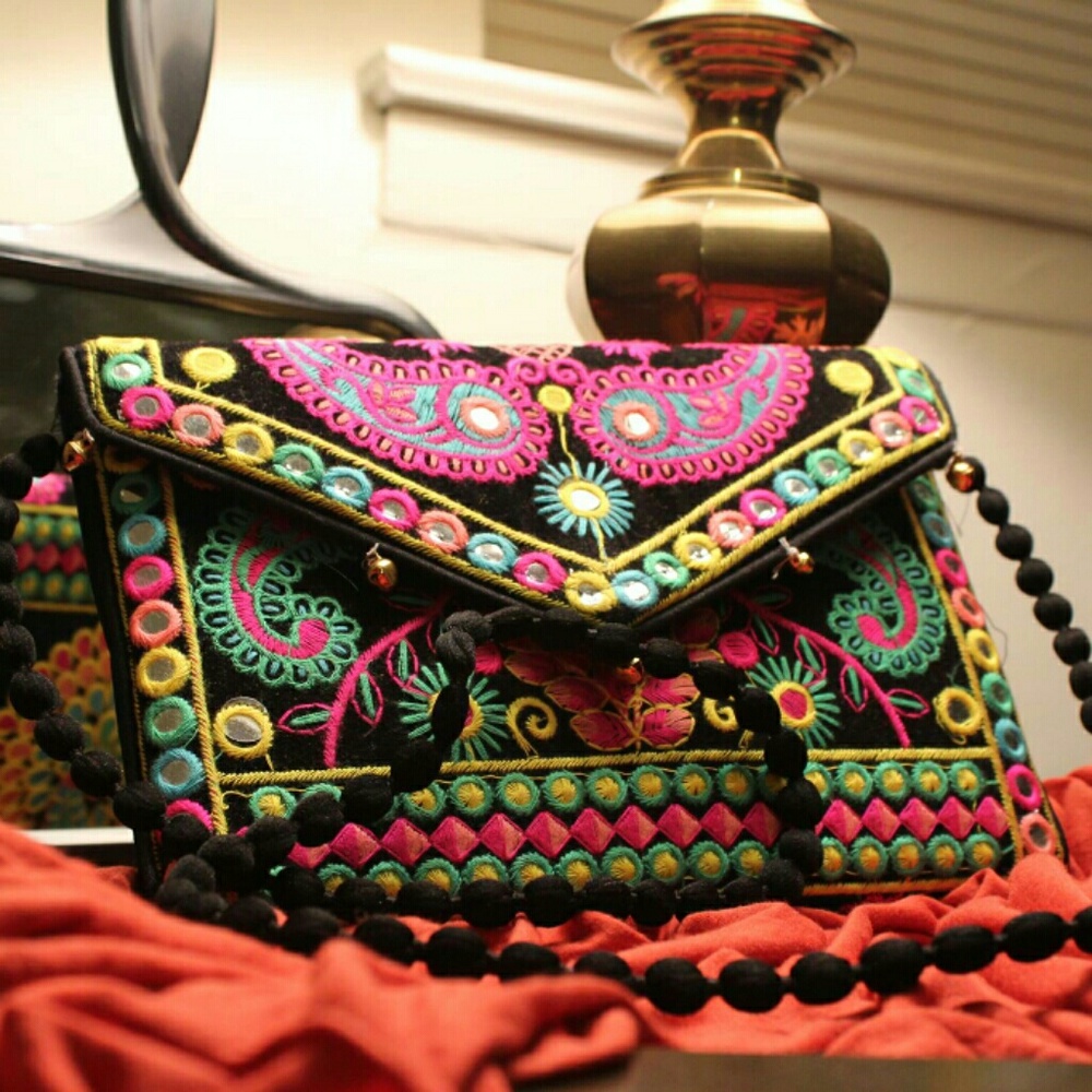 New Banjara Indian Boho Colourful Bag With Strap