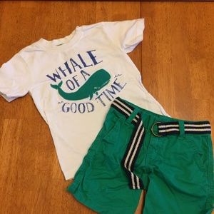 Gymboree boys set of shirt and shorts Size 2T