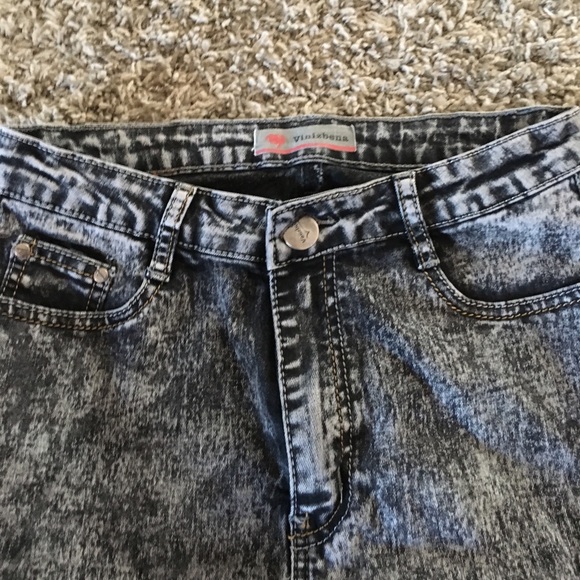 Bow knot jeans, blackish gray, Junior size 11 - Picture 3 of 4