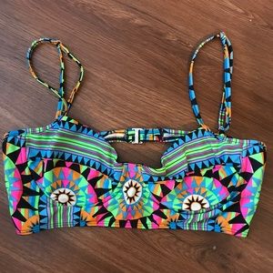 MARA HOFFMAN GEOMETRIC BRA BIKINI TOP