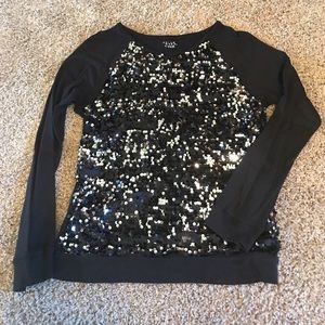 Gray Sequined Top