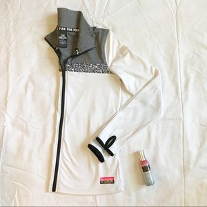 VS PINK Ultimate white full-zip jacket