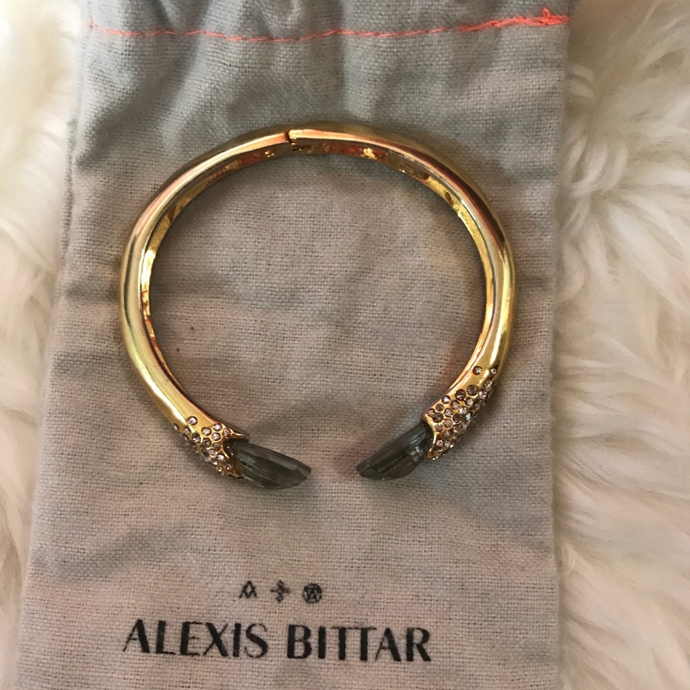 Alexis Bittar gold and Swarovski crystal bracelet
