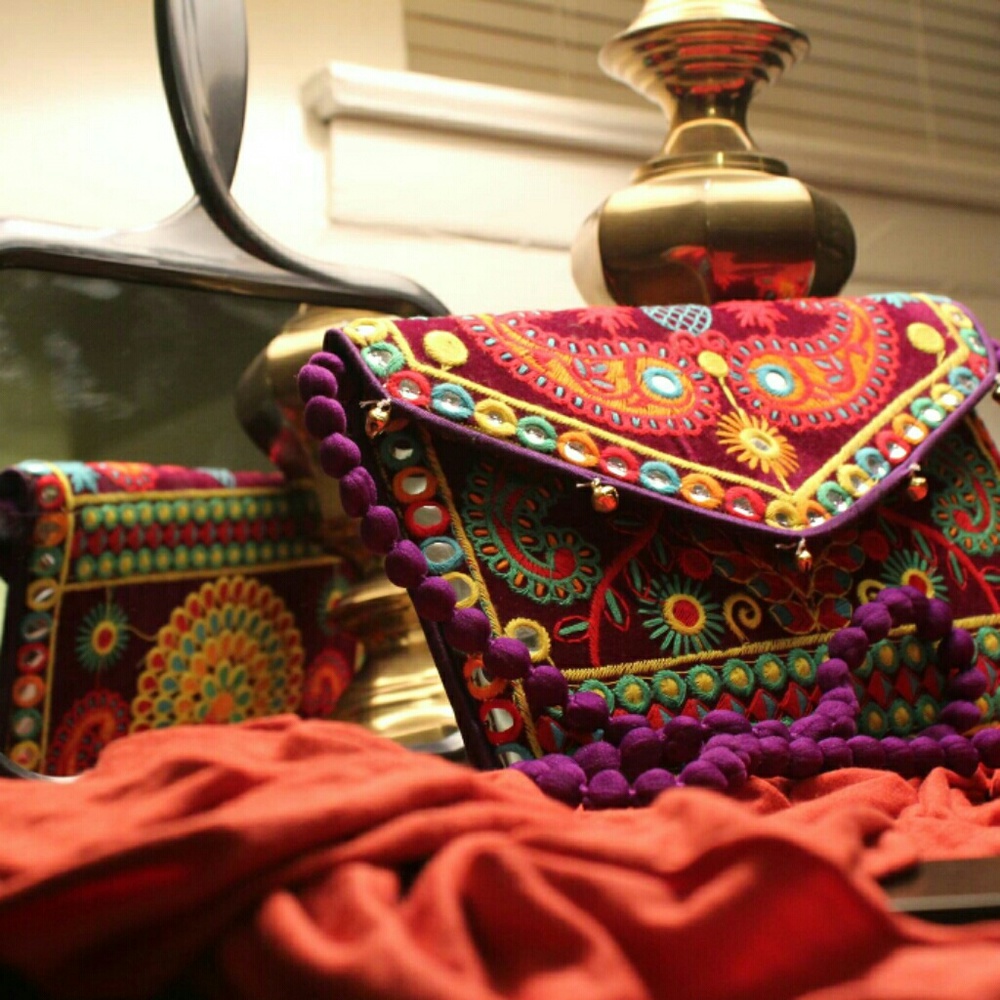 New Banjara Indian Boho Colourful Bag With Strap