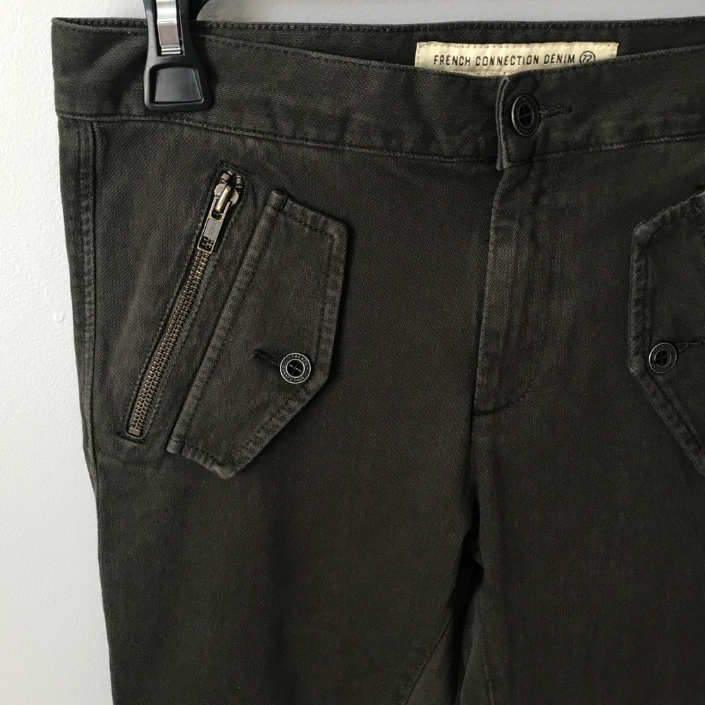 French Connection Army Moto Skin Tight Denim