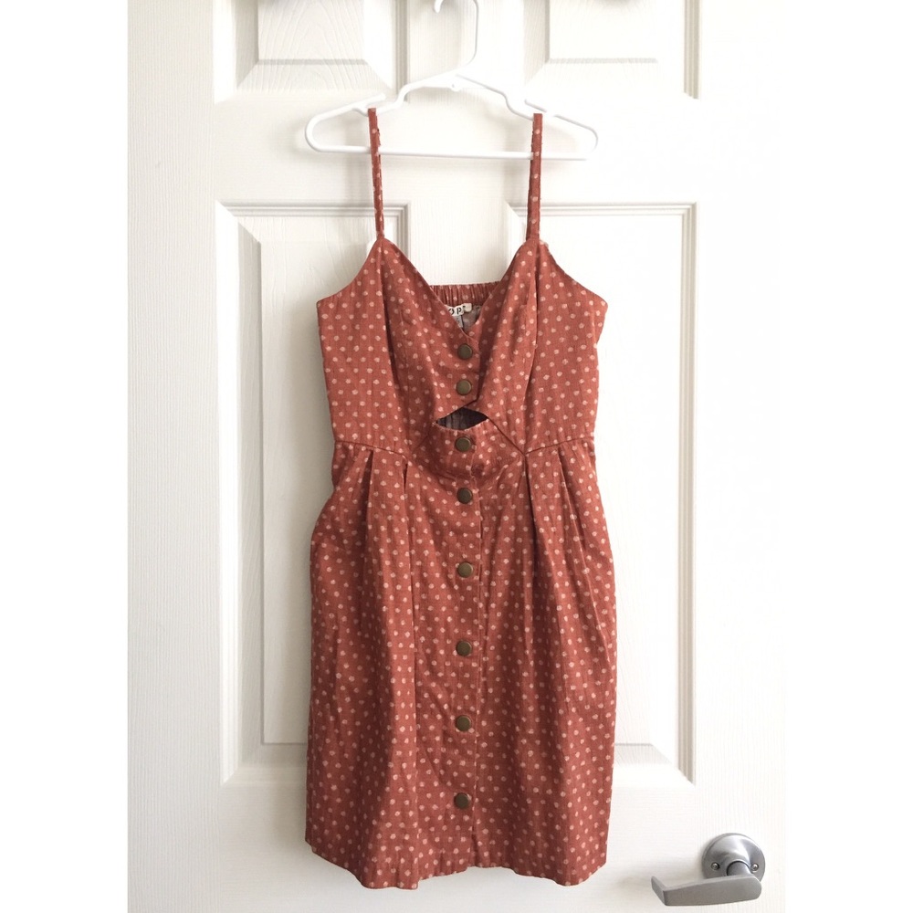 COPE Urban Outfitters Polka Dot Button-Up Dress