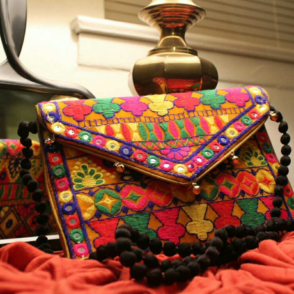 New Banjara Indian Boho Colourful Bag With Strap
