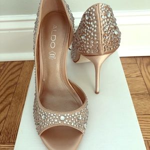Satin heels! Lots of Sparkle!!