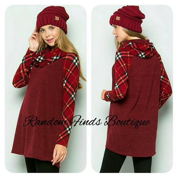 CC Burgundy Beanie knitted hat New - Picture 3 of 4