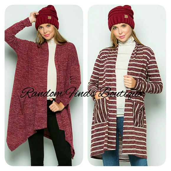 CC Burgundy Beanie knitted hat New - Picture 4 of 4