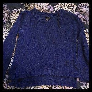 Forever 21 royal blue high low sweater