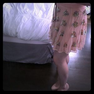 Asos miniskirt with multicolor sequin hearts