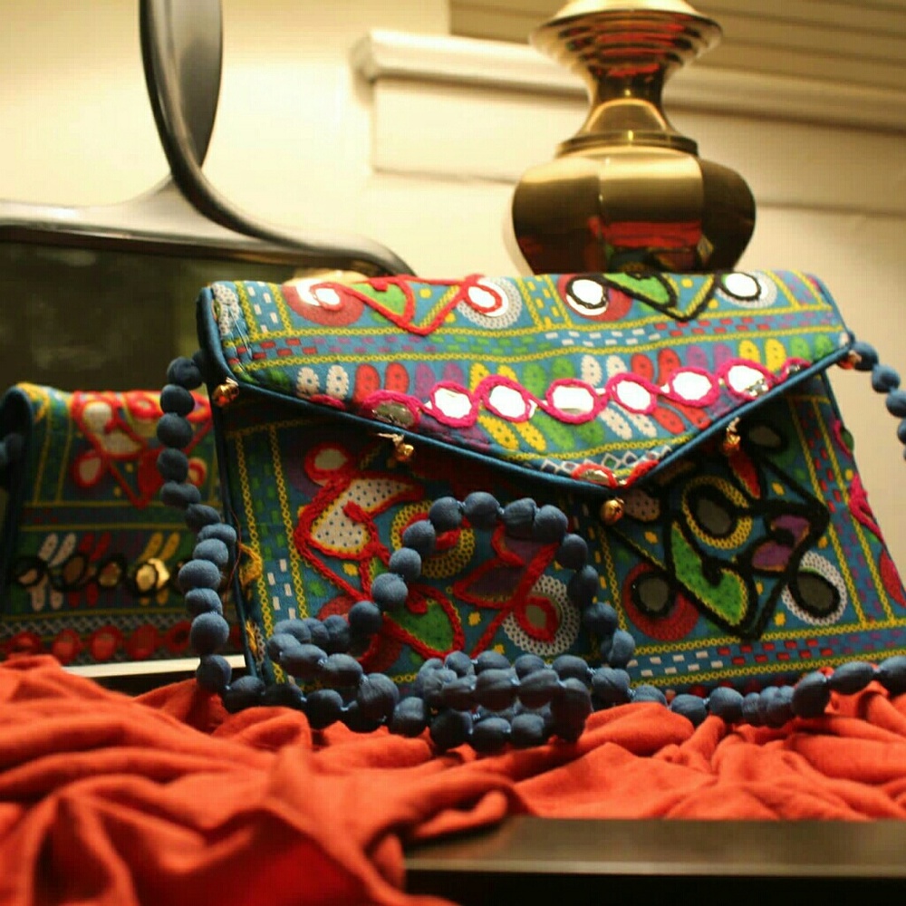New Banjara Indian Boho Colourful Bag With Strap