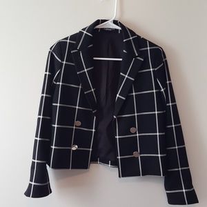 Express black and white blazer