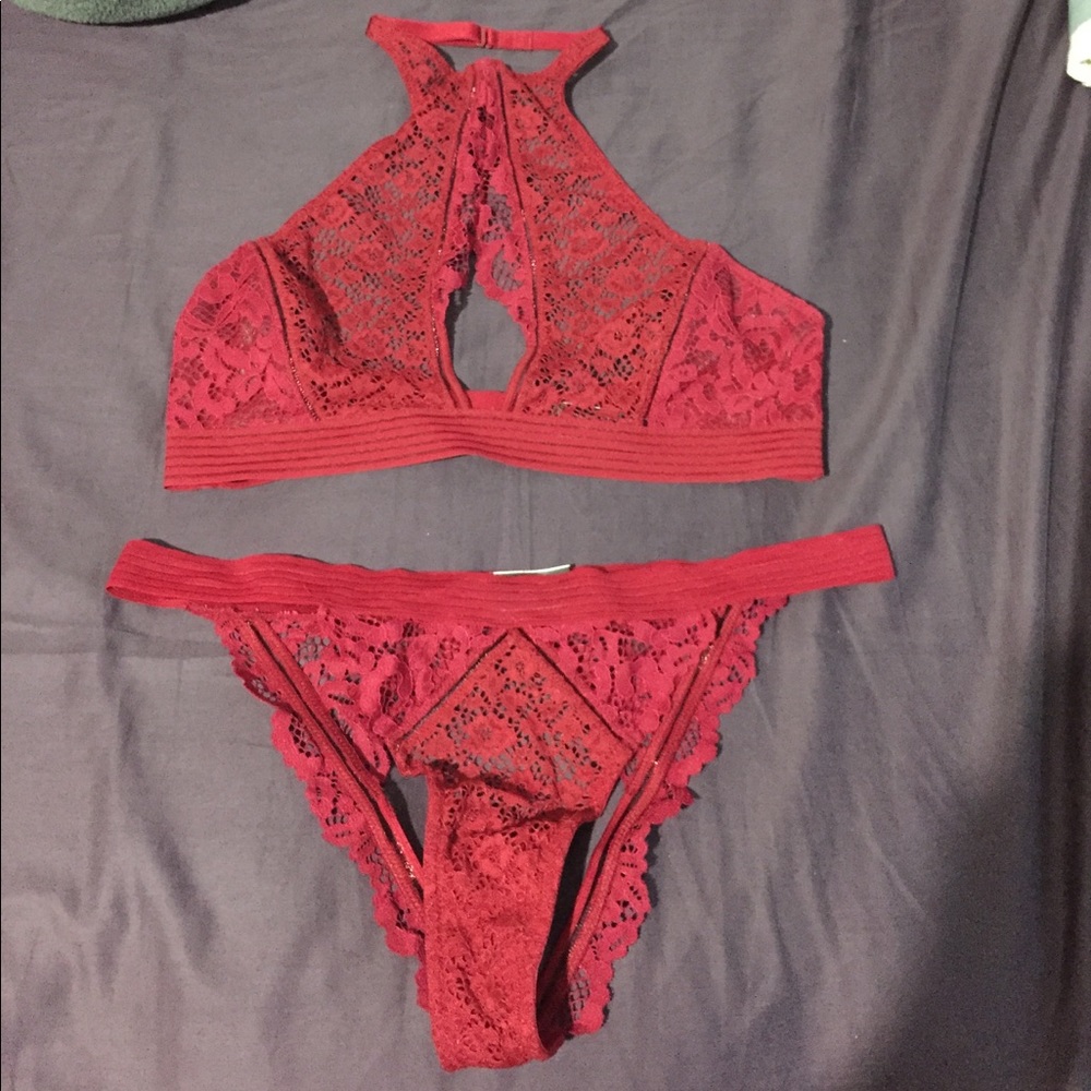 Victoria’s Secret red set!