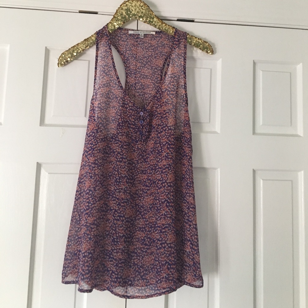 Racerbacked blouse by collective concepts sz L