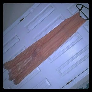 lace high low maxi dress