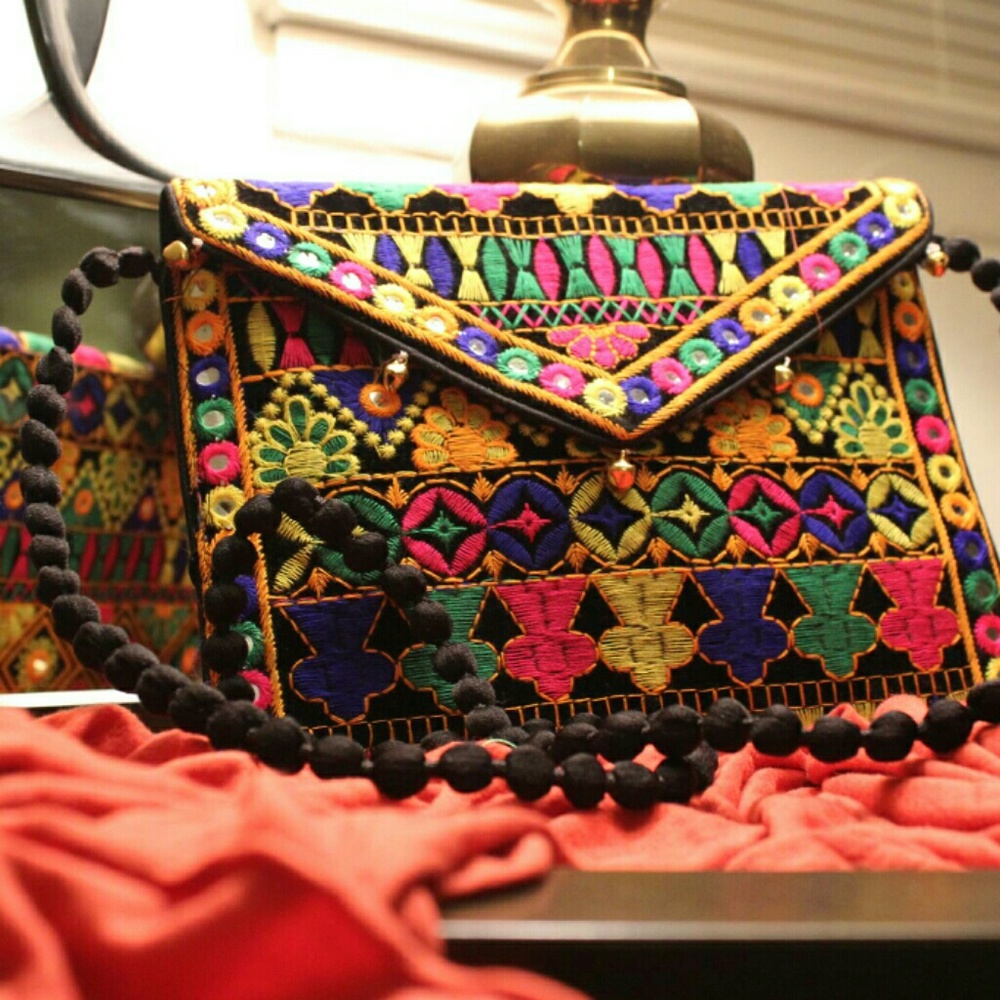 New Banjara Indian Boho Colourful Bag With Strap