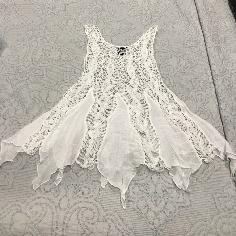 Sleeveless sheer top