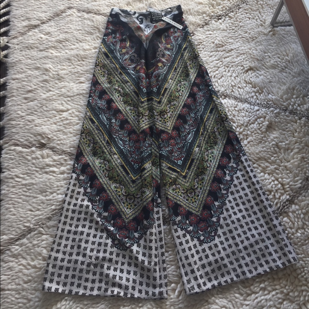 NWT Alice + Olivia high waisted wide leg pants
