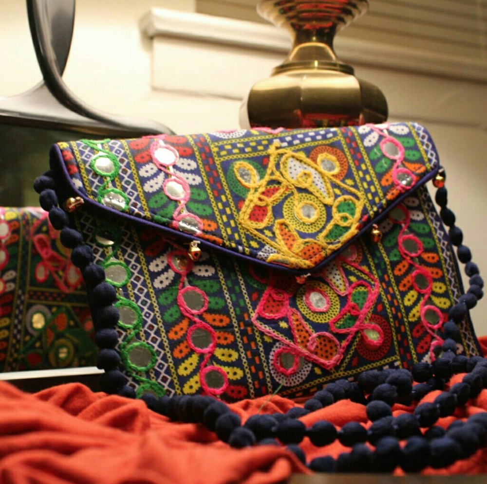 New Banjara Indian Boho Colourful Bag With Strap