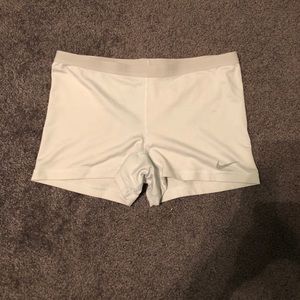 White Nike Compression Shorts