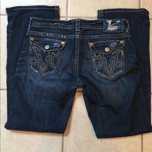 MEK distressed boot cut jeans. Oaxaca. Sz 31/32