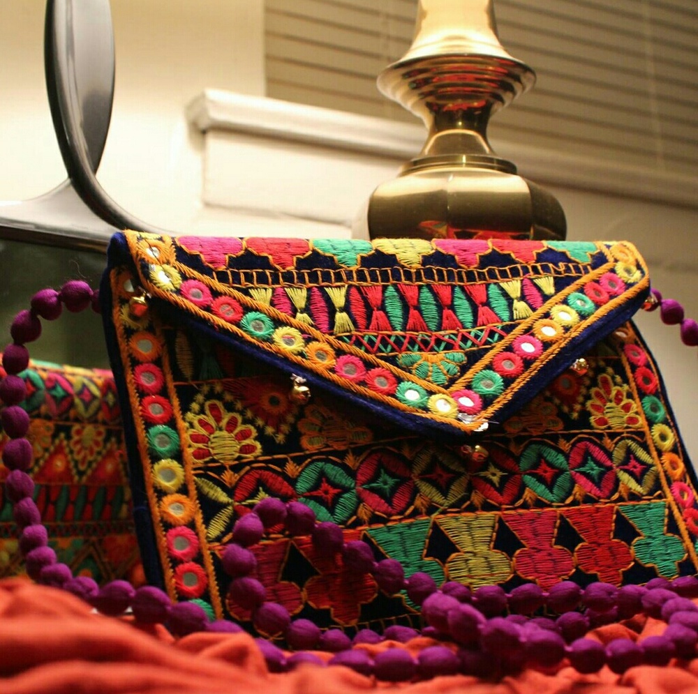 New Banjara Indian Boho Colourful Bag With Strap