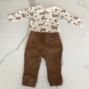 Baby Boy 6-12M Outfit - Bears & Pants