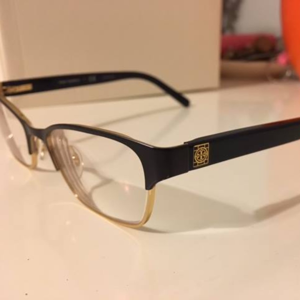 Tory Burch Eyeglasses Black with Gold Detail