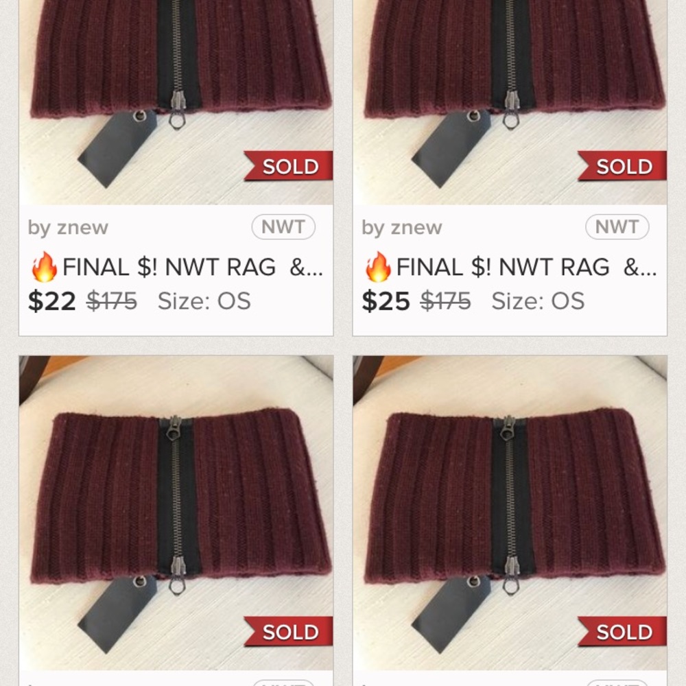 ๐ฅLAST ONE!!!! NWT RAG & BONE NECK SCARF - Picture 6 of 6