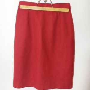 Vintage | Jennifer Moore Red Wool Pencil Skirt