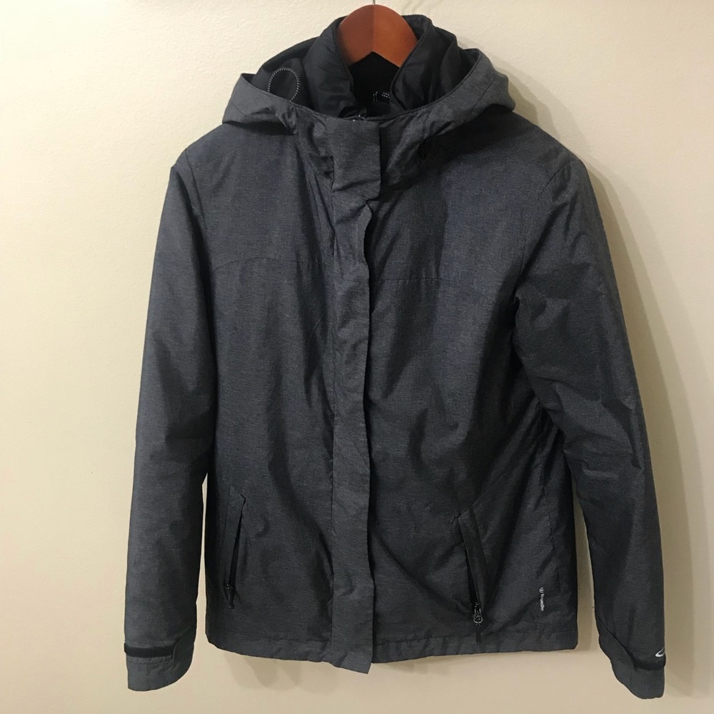 Two in one Grey and black winter jacket