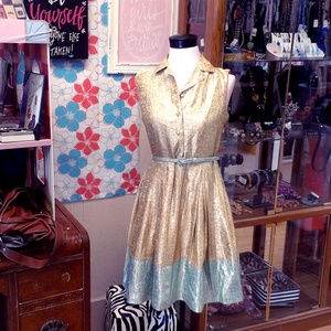 Gold / Mint Dress